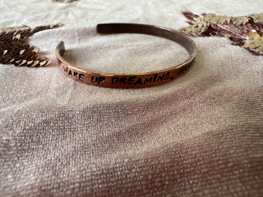 Be Your Own Guru Mantra Copper Cuff