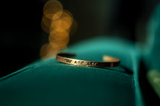 You Are Art Mantra Copper Cuff