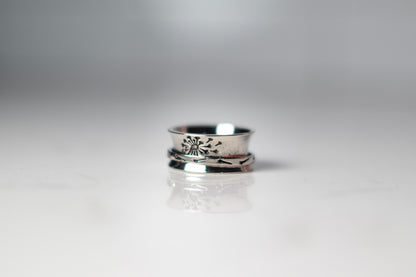 Dandelion Silver Ring